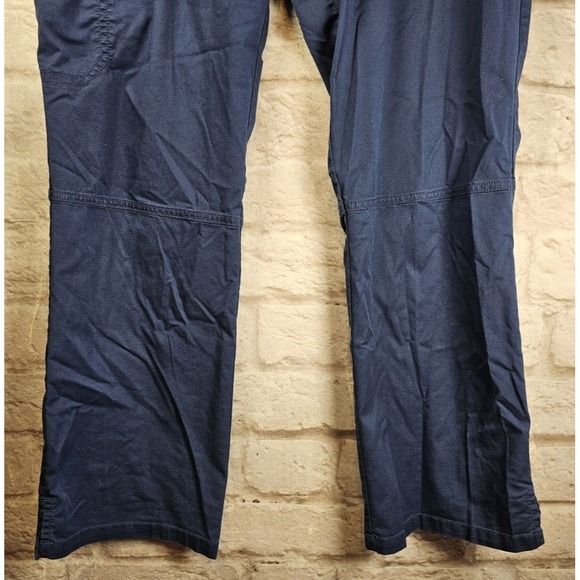 Beyond Scrubs Women Scrub Pants Navy Blue Large Drawstring Jogger Stretch UP9129 - Picture 4 of 6